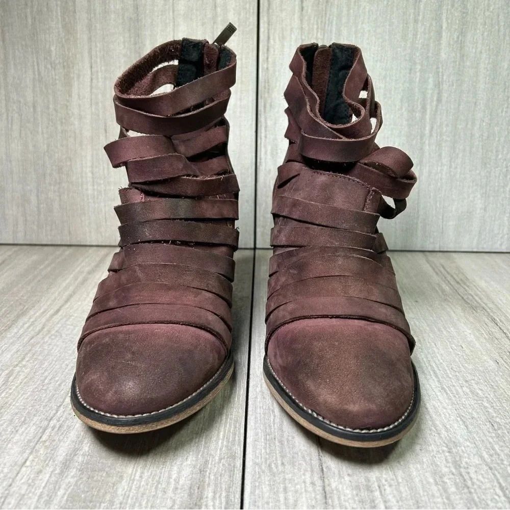 Free People Hybrid Strappy Block Heel Ankle Bootie Women’s Size 10 EUR 40 - Picture 6 of 11